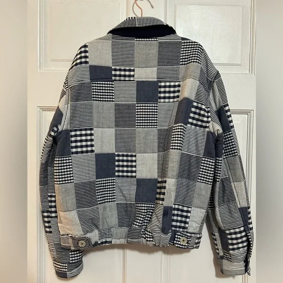{Zara} QUILTED PLAID PATCHWORK JACKET kids Sz 13-14Yrs